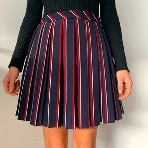 Banana Republic A-Line Pleated Striped Skirt Size 4